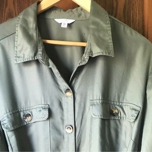 Time & Tru Olive Shirt Dress Size 20
